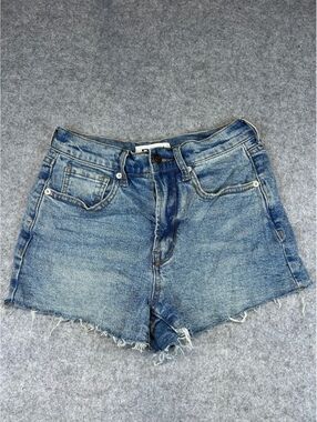 RSQ Denim Shorts Women Size 23 Distressed Light Wash Vintage High Rise Summer
